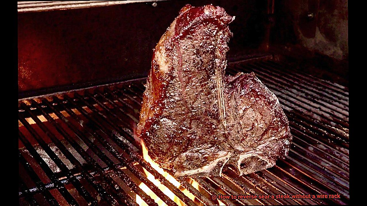 How to reverse sear a steak without a wire rack-4