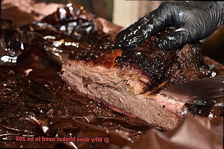 Why does brisket need to be 205-3