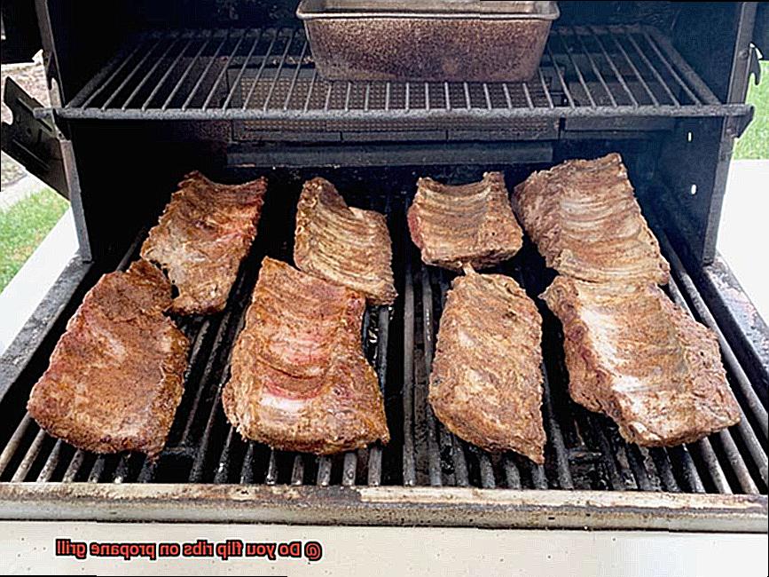 Do you flip ribs on propane grill-7