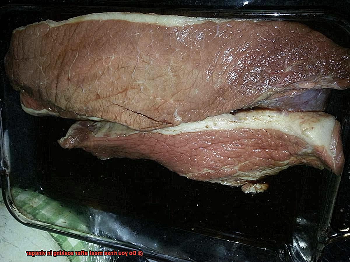 Do you rinse meat after soaking in vinegar? Pastime Bar And Grill