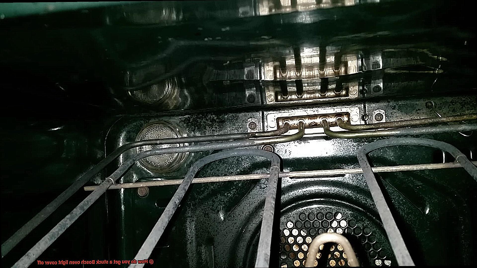 How do you get a stuck Bosch oven light cover off? Pastime Bar And Grill