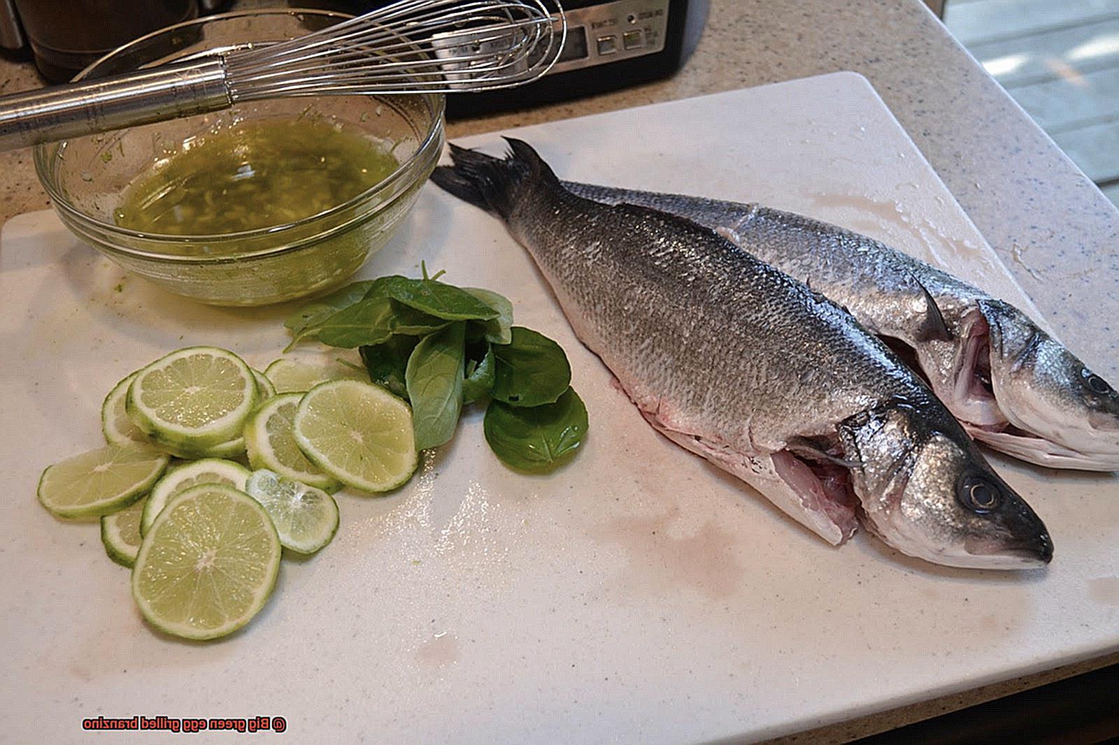 Big green egg grilled branzino-3