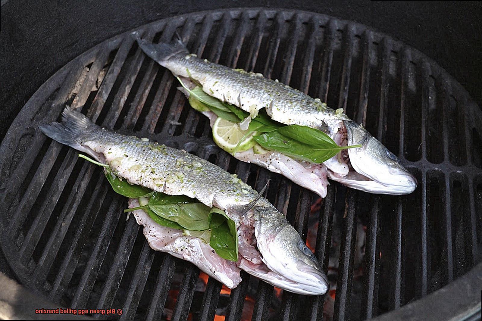 Big green egg grilled branzino-5
