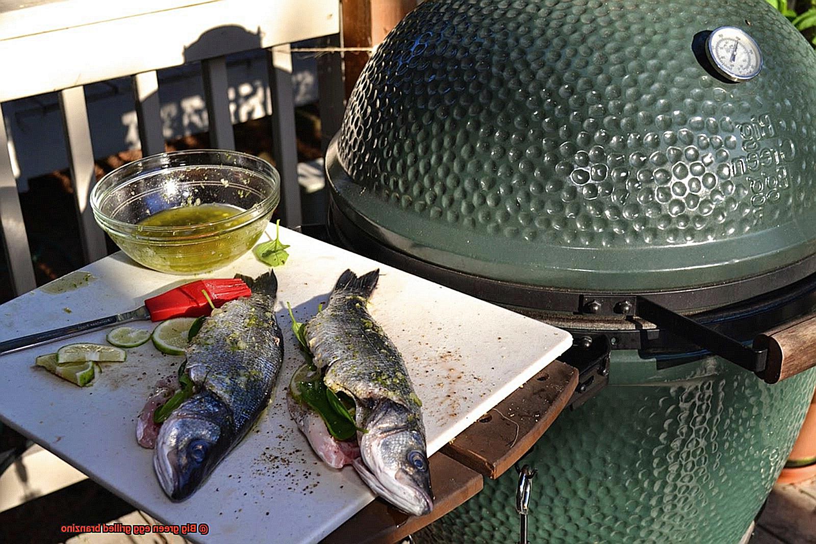 Big green egg grilled branzino-6