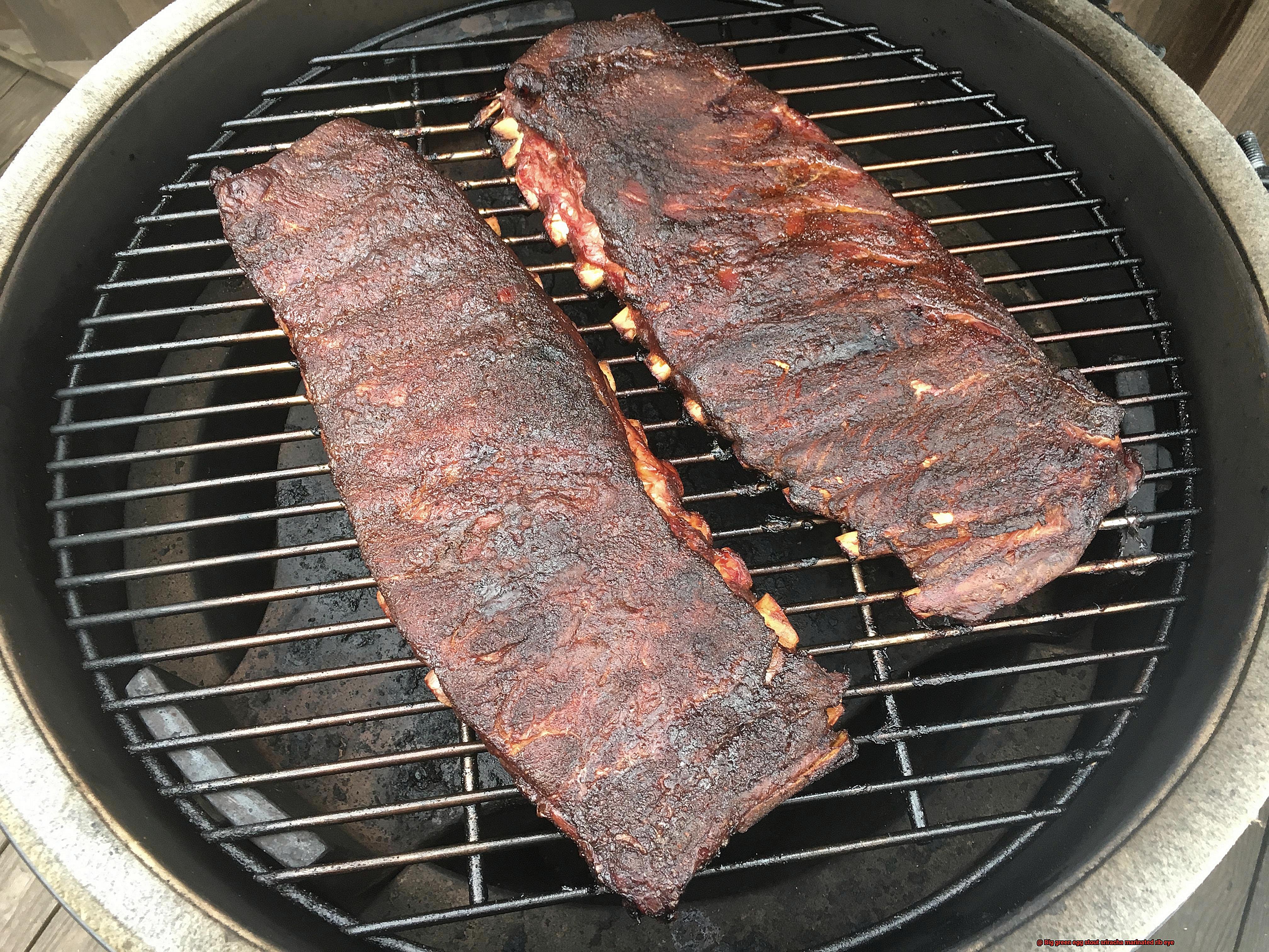 Big green egg stout sriracha marinated rib eye-3