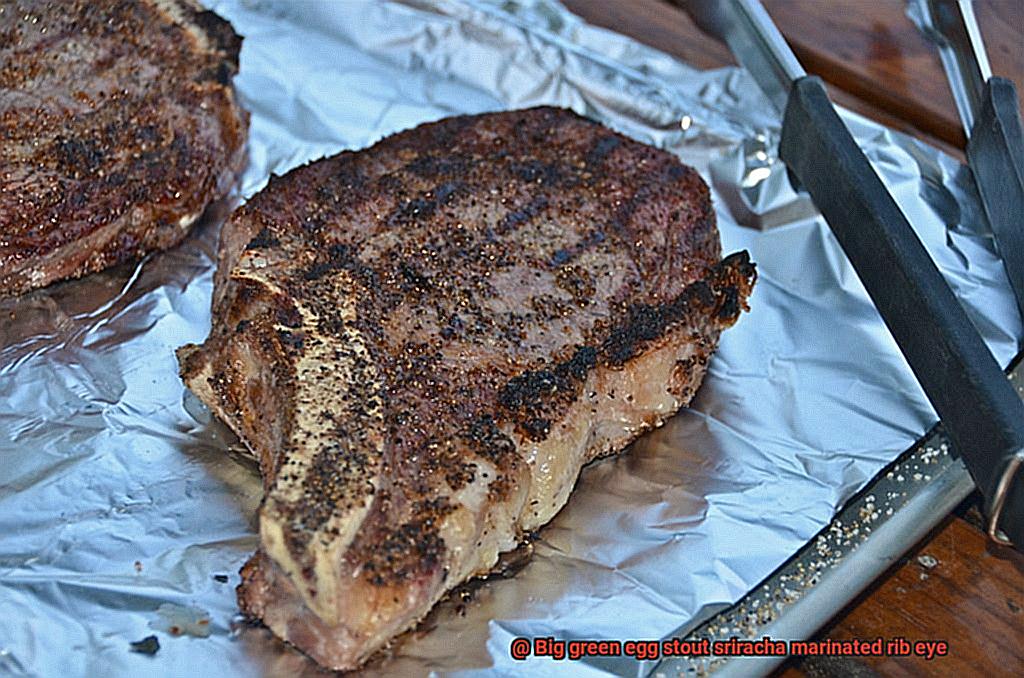Big green egg stout sriracha marinated rib eye-4