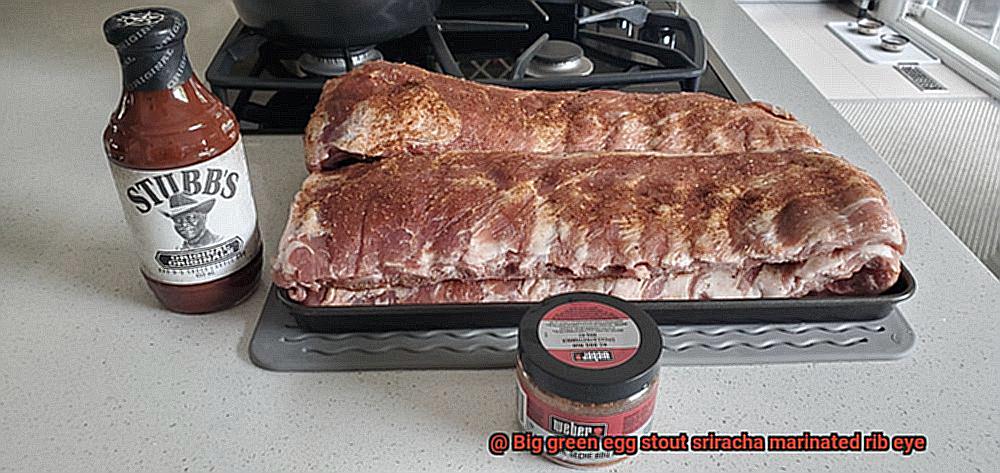 Big green egg stout sriracha marinated rib eye-2
