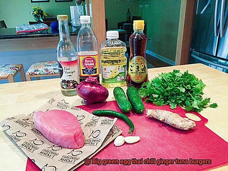 Big green egg thai chili ginger tuna burgers-3