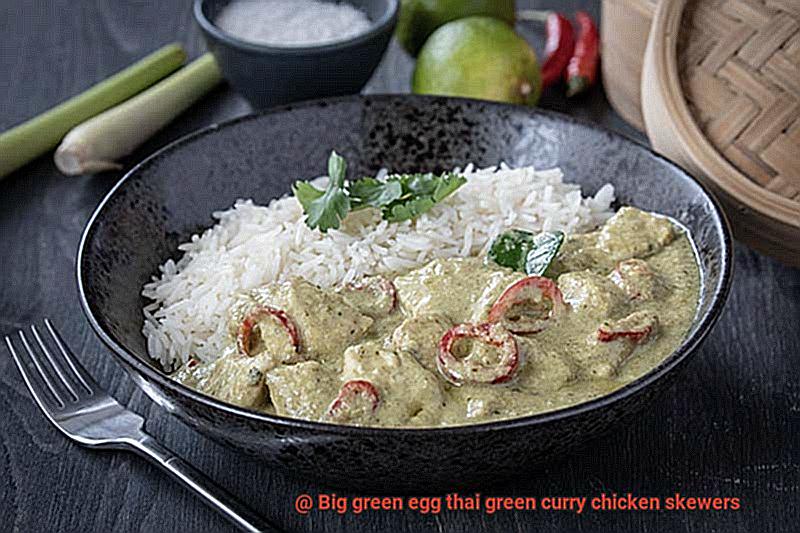 Big green egg thai green curry chicken skewers-2