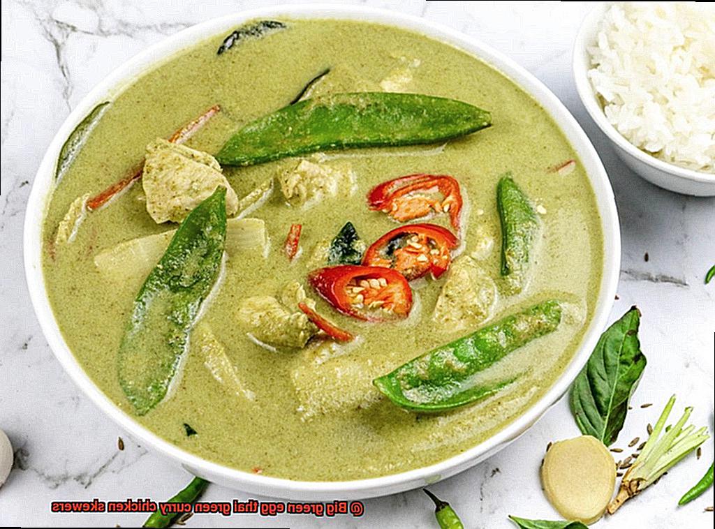Big green egg thai green curry chicken skewers-6