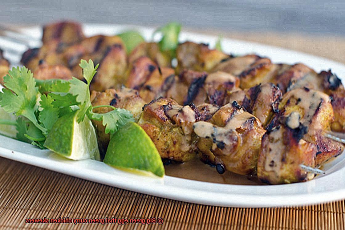 Big green egg thai green curry chicken skewers-13