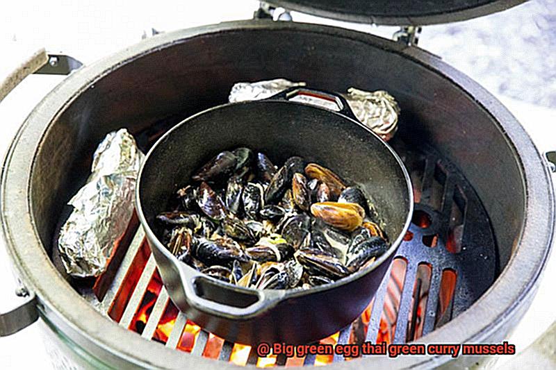 Big green egg thai green curry mussels-10