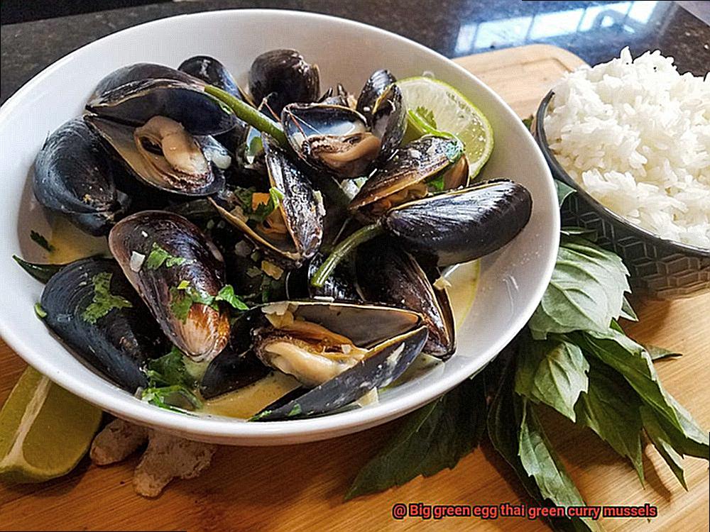 Big green egg thai green curry mussels-9