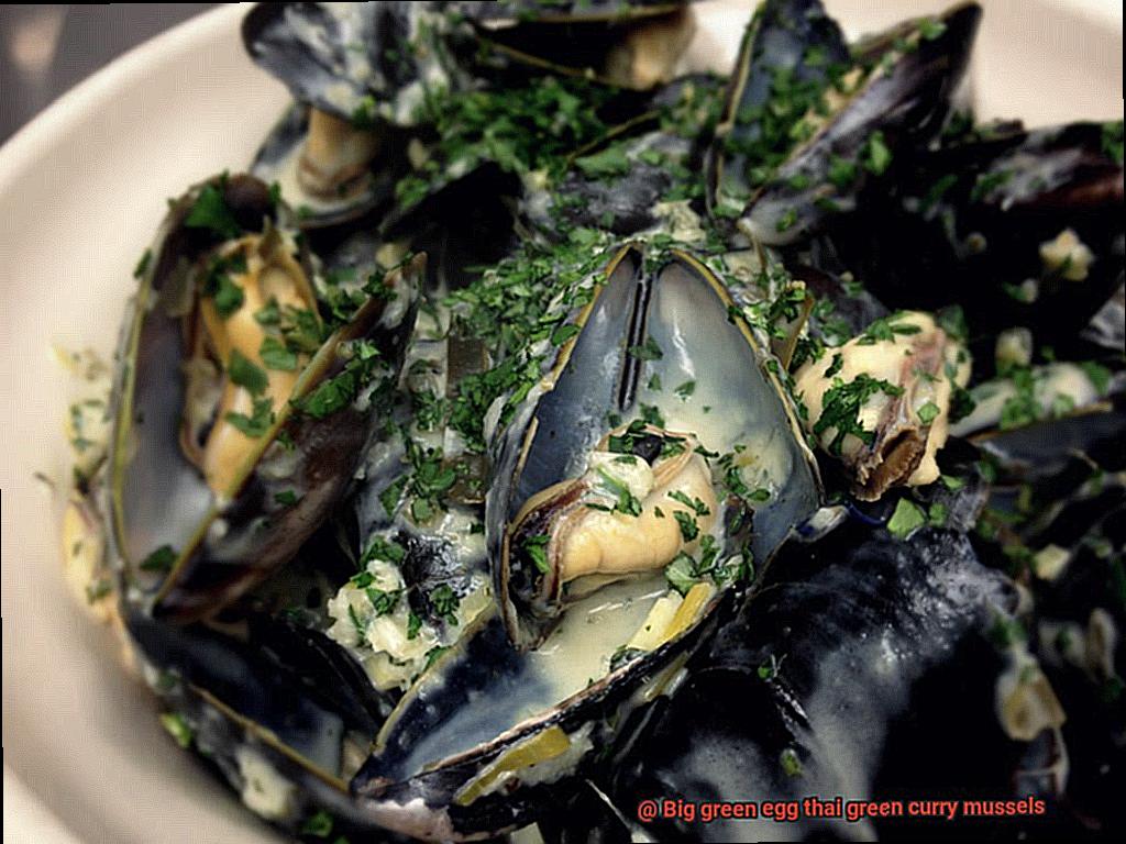 Big green egg thai green curry mussels-4