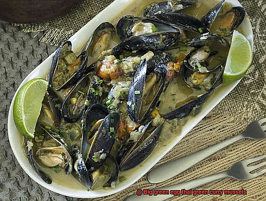 Big green egg thai green curry mussels-2