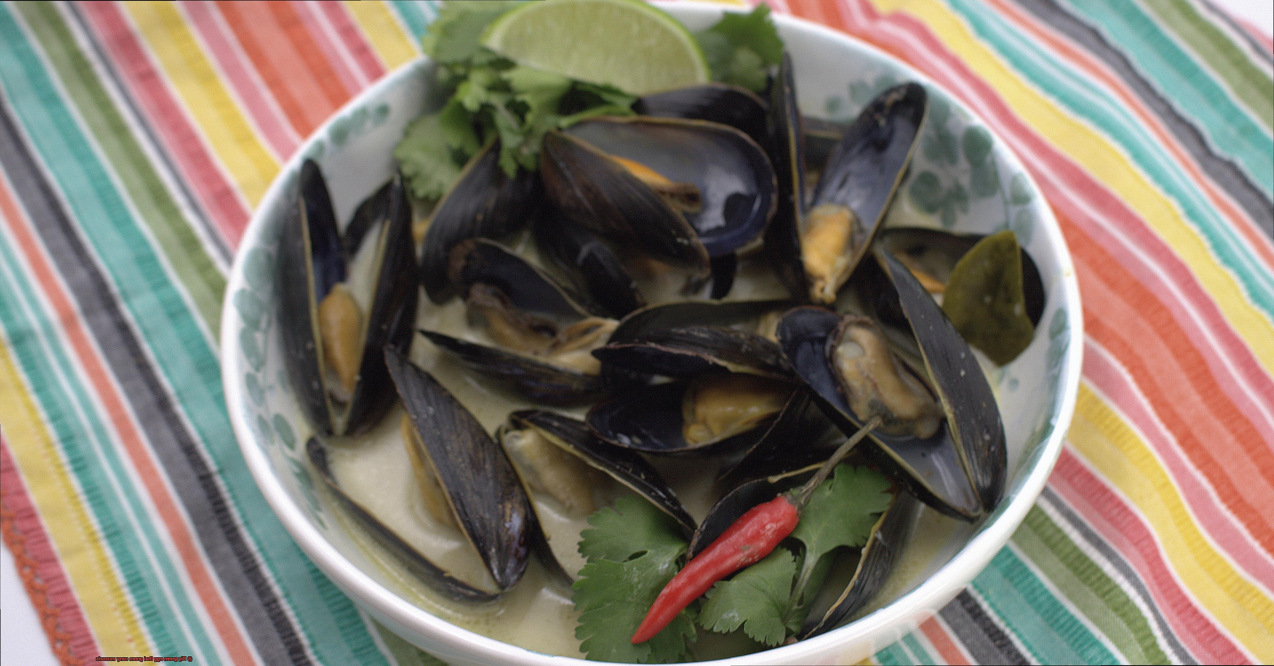 Big green egg thai green curry mussels-12