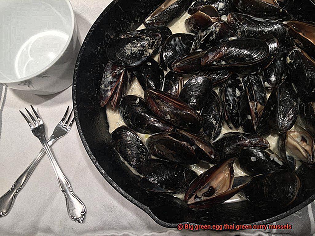 Big green egg thai green curry mussels-13