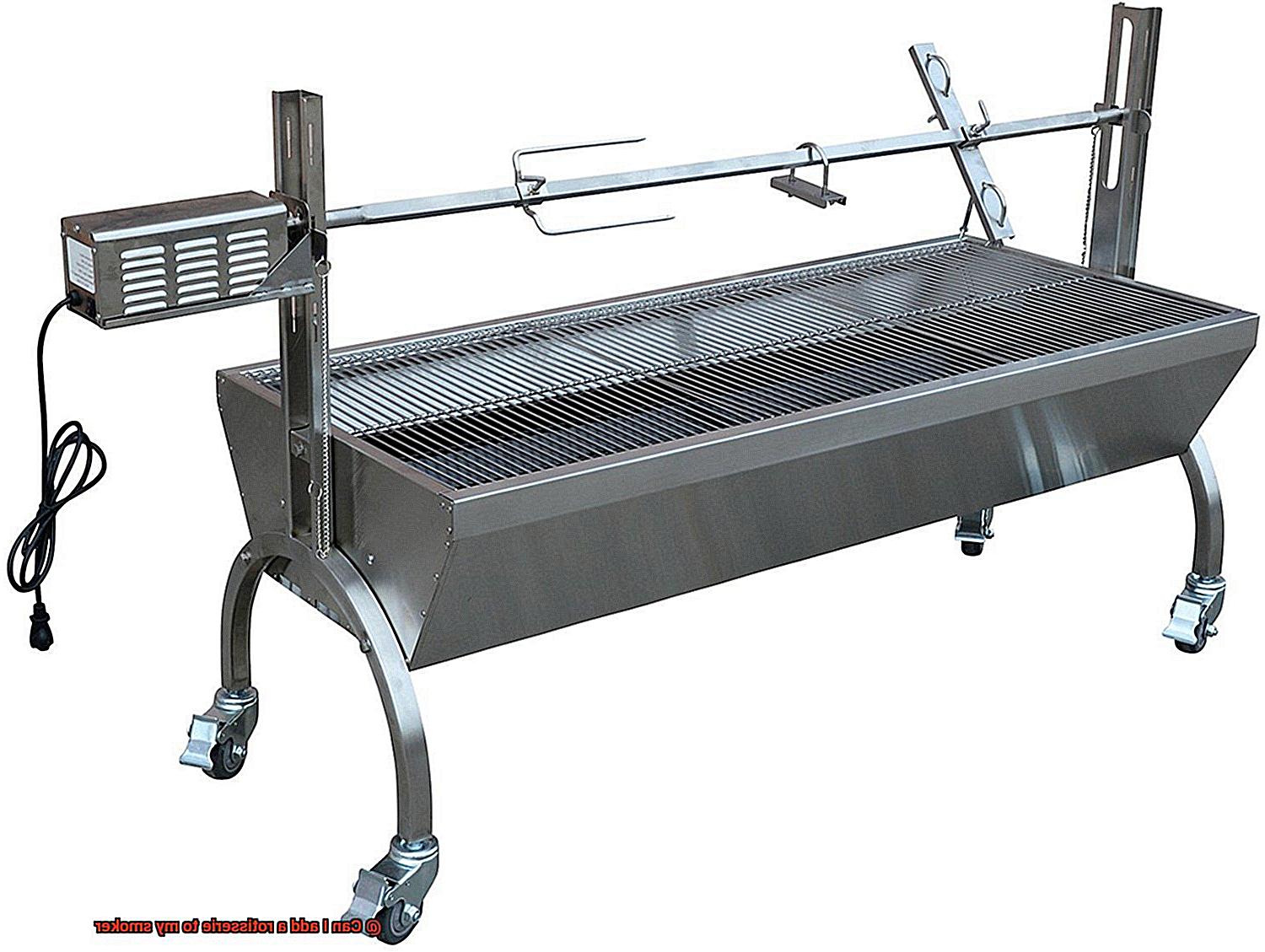 Can I add a rotisserie to my smoker-3