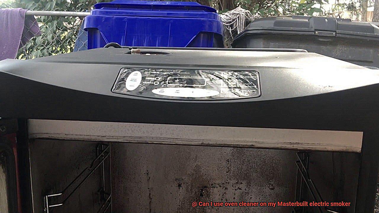 Can I use oven cleaner on my Masterbuilt electric smoker-4
