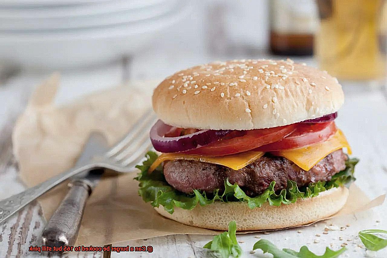 Can a burger be cooked to 165 but still pink-4