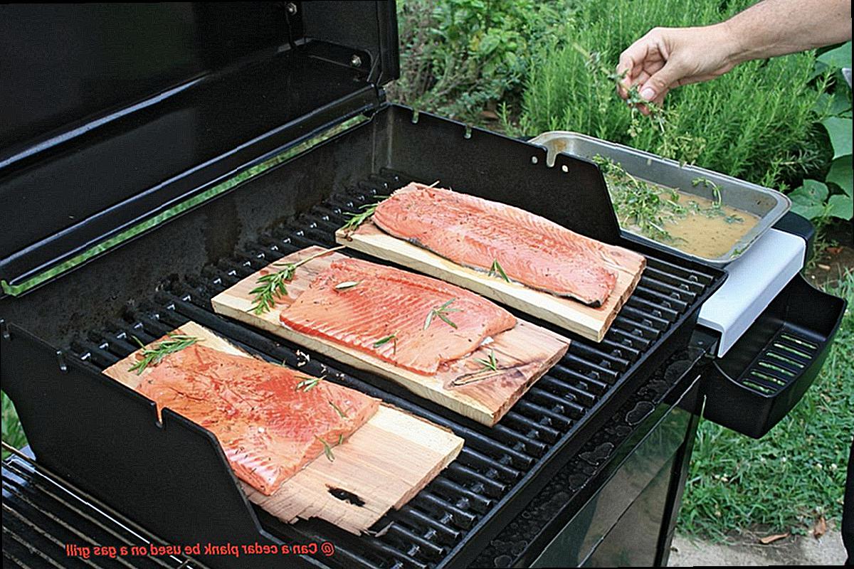 Can a cedar plank be used on a gas grill-6