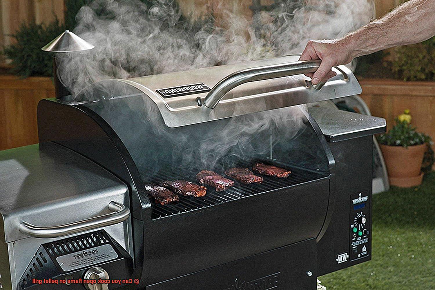 Can you cook open flame on pellet grill-2