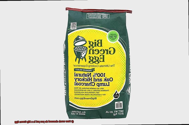 How much charcoal do you put in a Big Green Egg? Pastime Bar And Grill