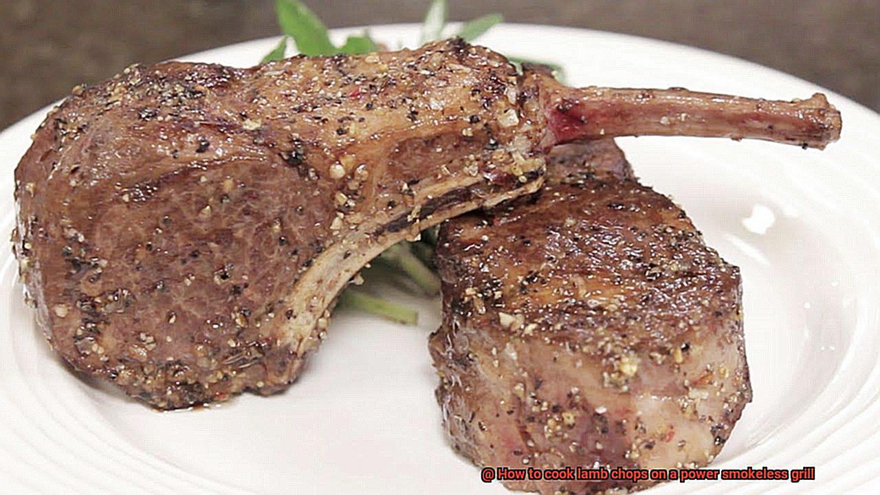 How to cook lamb chops on a power smokeless grill-5