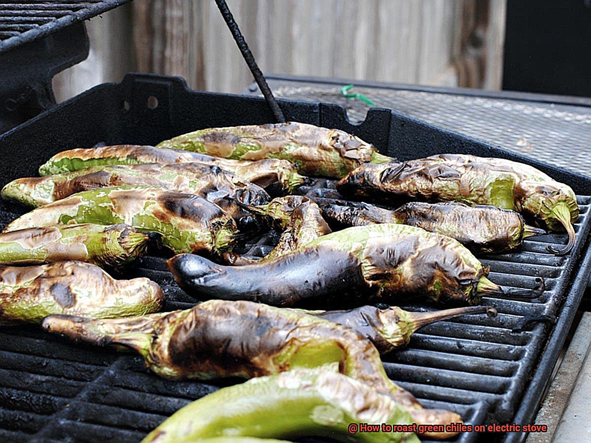 How to roast green chiles on electric stove-7