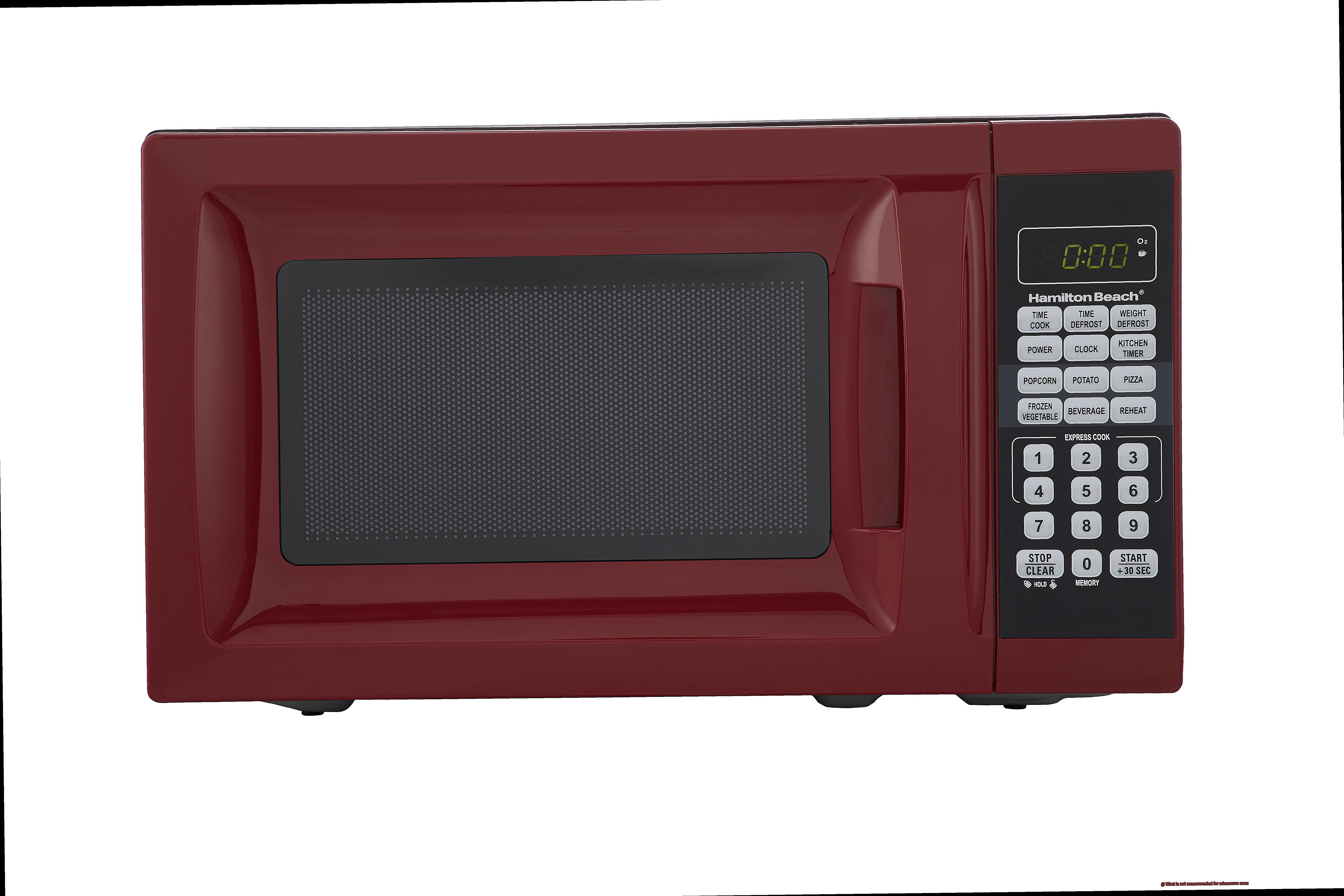 What is not recommended for microwave oven-4