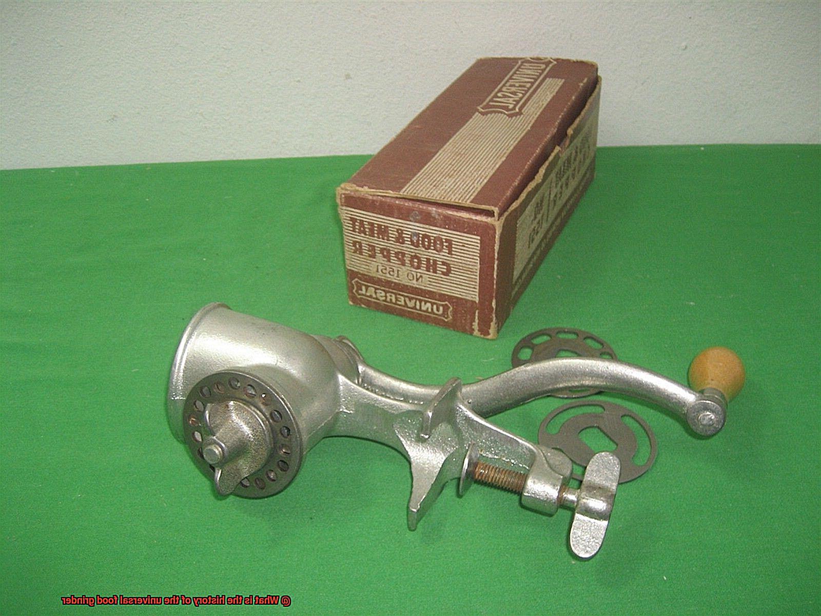 What is the history of the universal food grinder-4