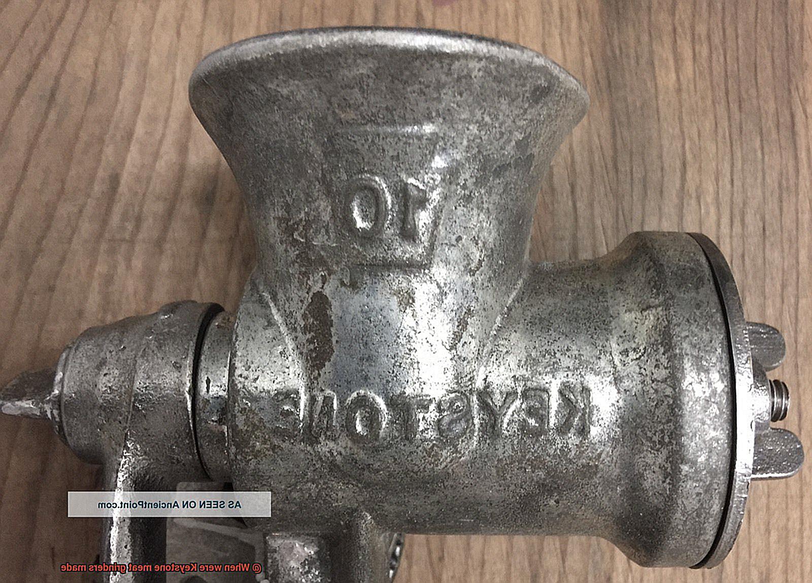 When were Keystone meat grinders made? Pastime Bar And Grill