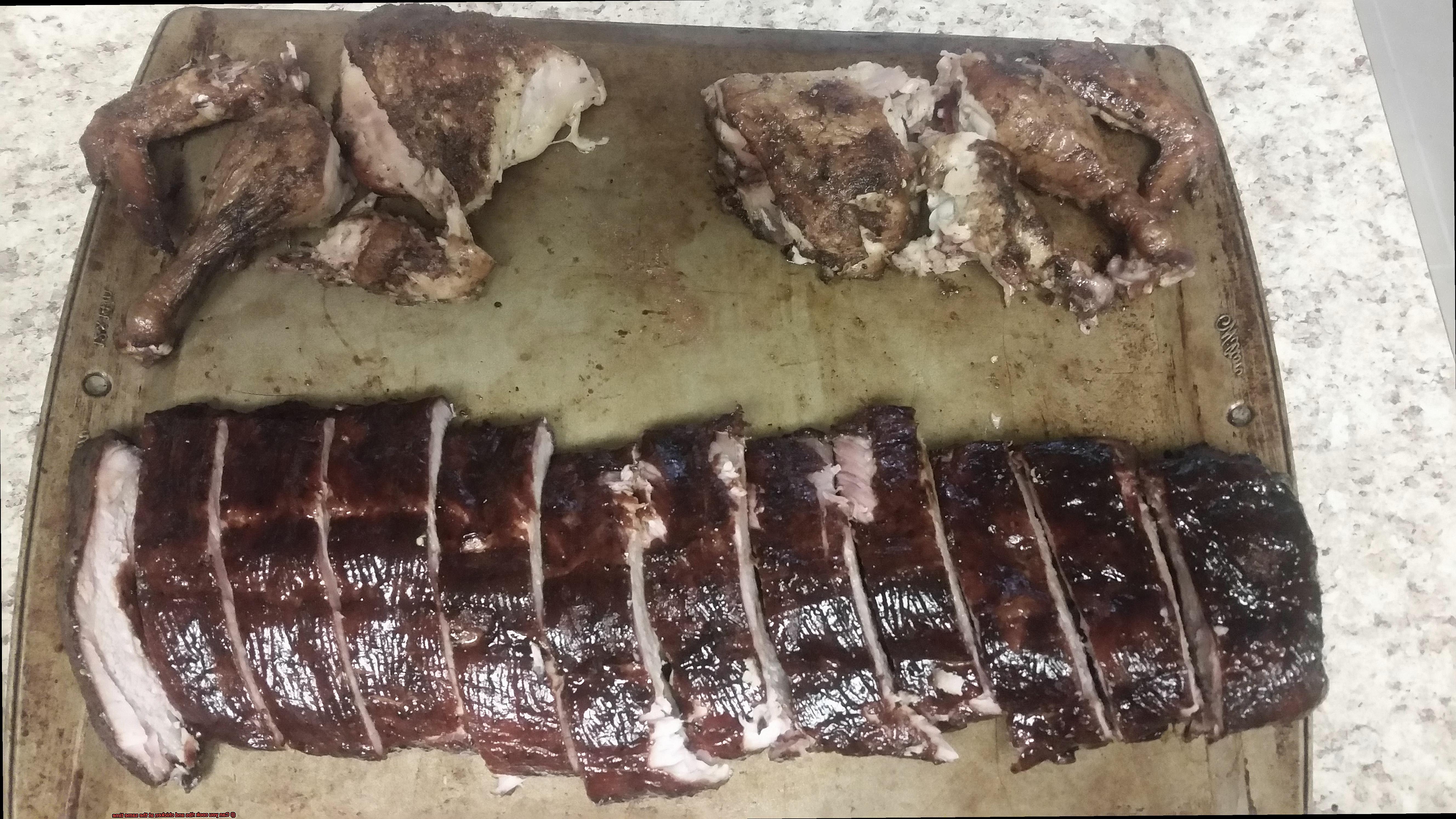 Can you cook ribs and chicken at the same time-4