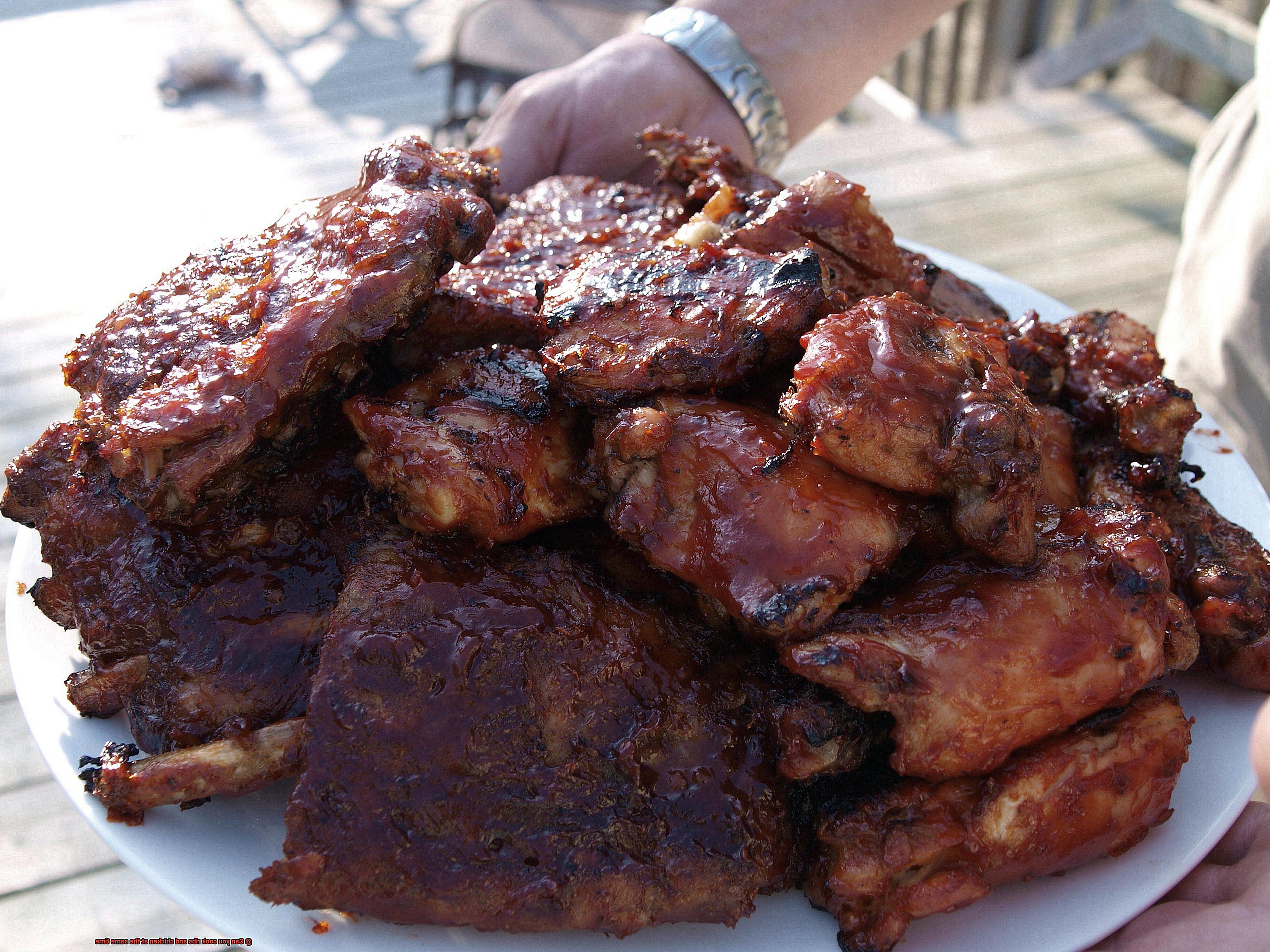 Can you cook ribs and chicken at the same time-8