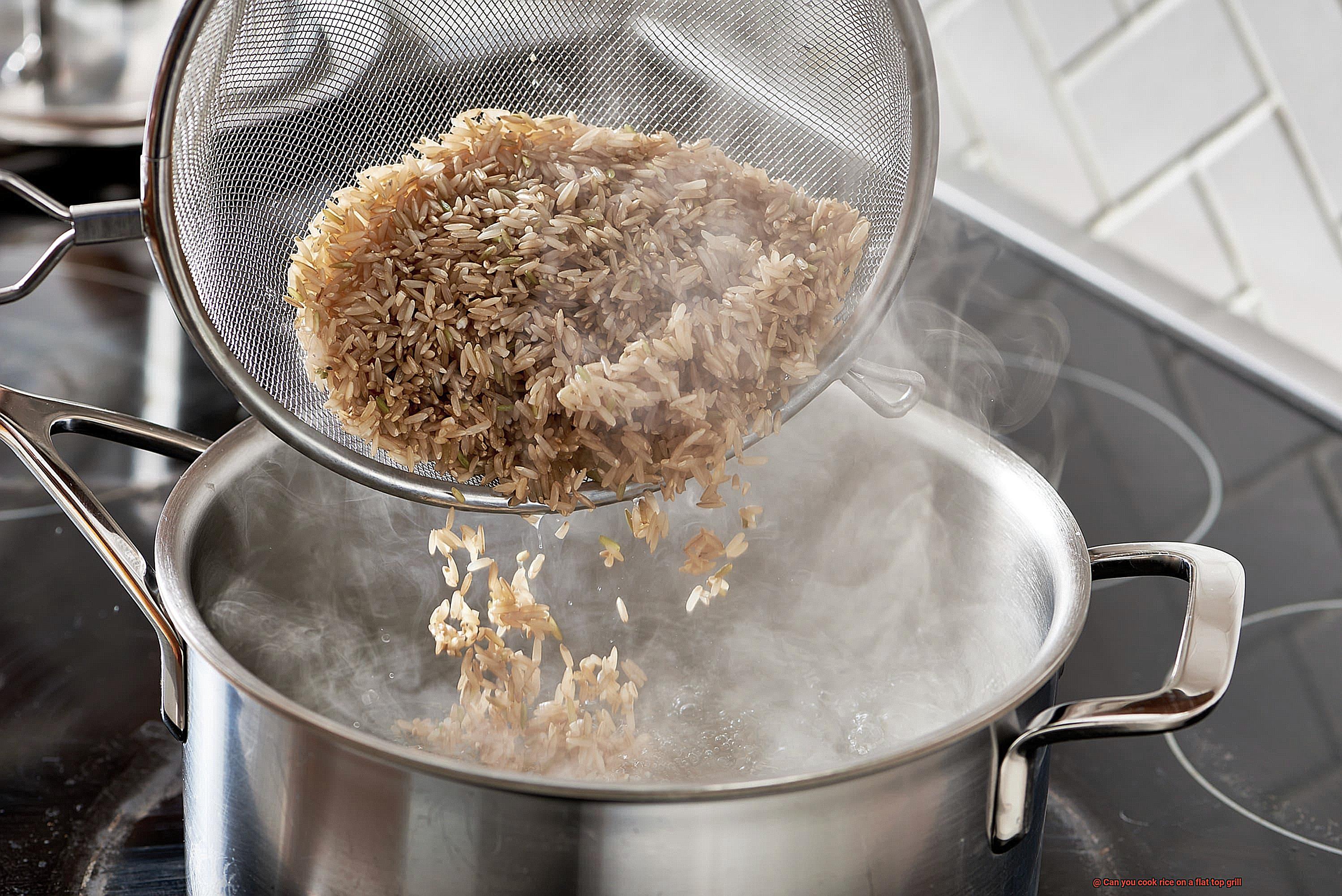 Can you cook rice on a flat top grill-3
