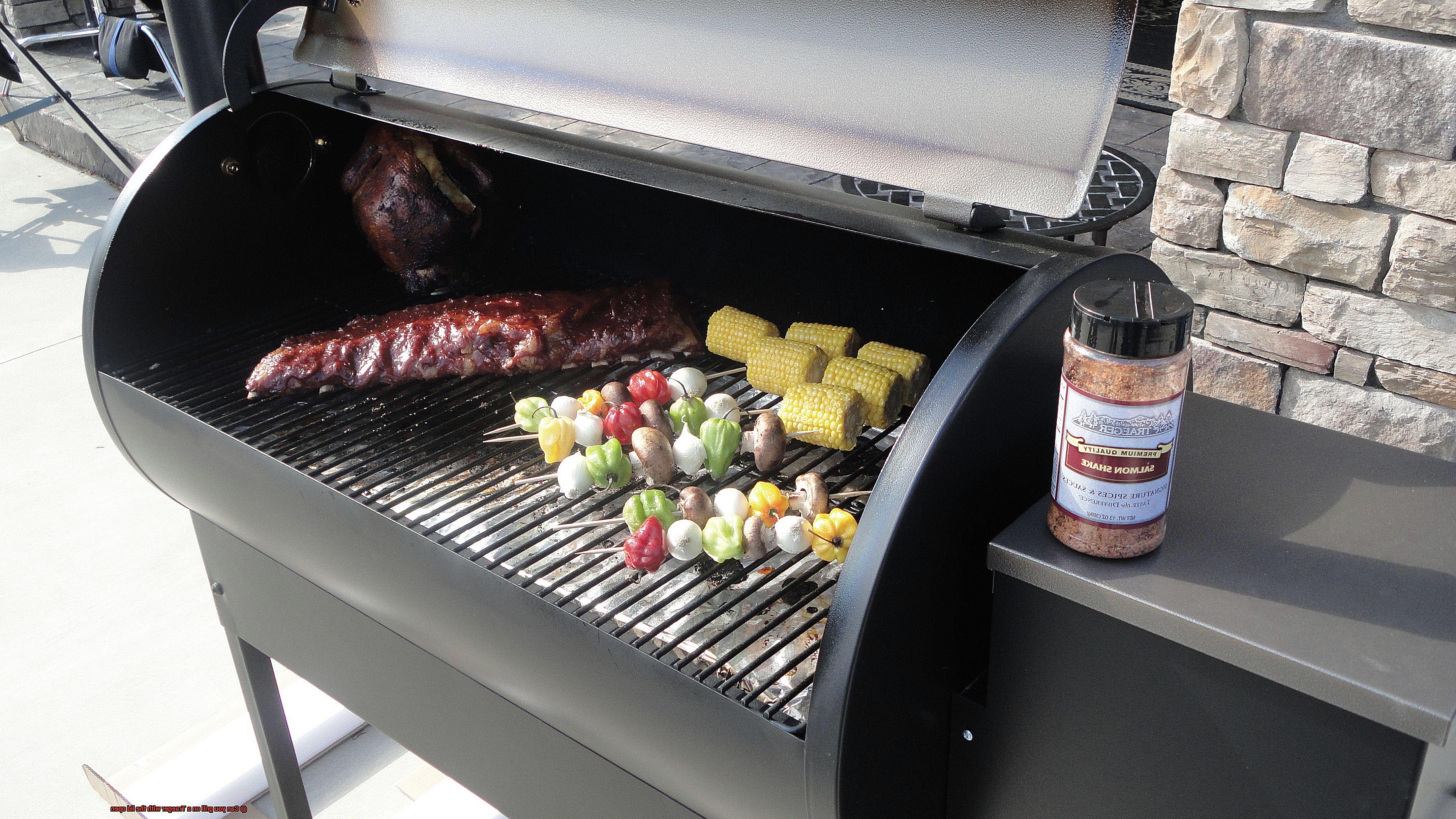 Can you grill on a Traeger with the lid open -2