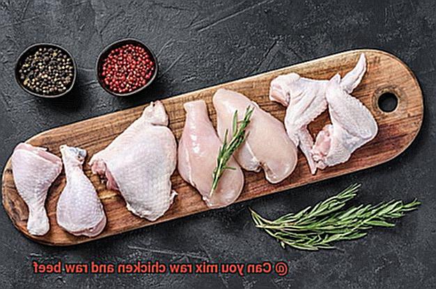 Can you mix raw chicken and raw beef-3