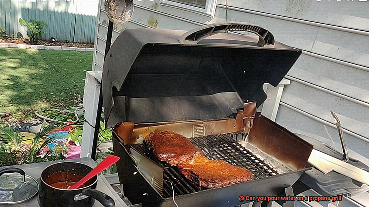 Can you pour water on a propane grill-2