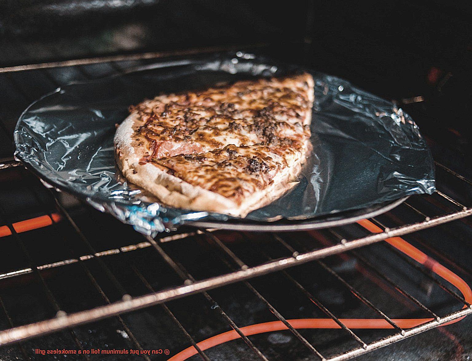 Can you put aluminum foil on a smokeless grill-5