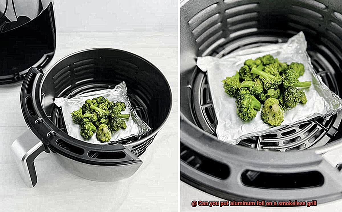 Can you put aluminum foil on a smokeless grill-3
