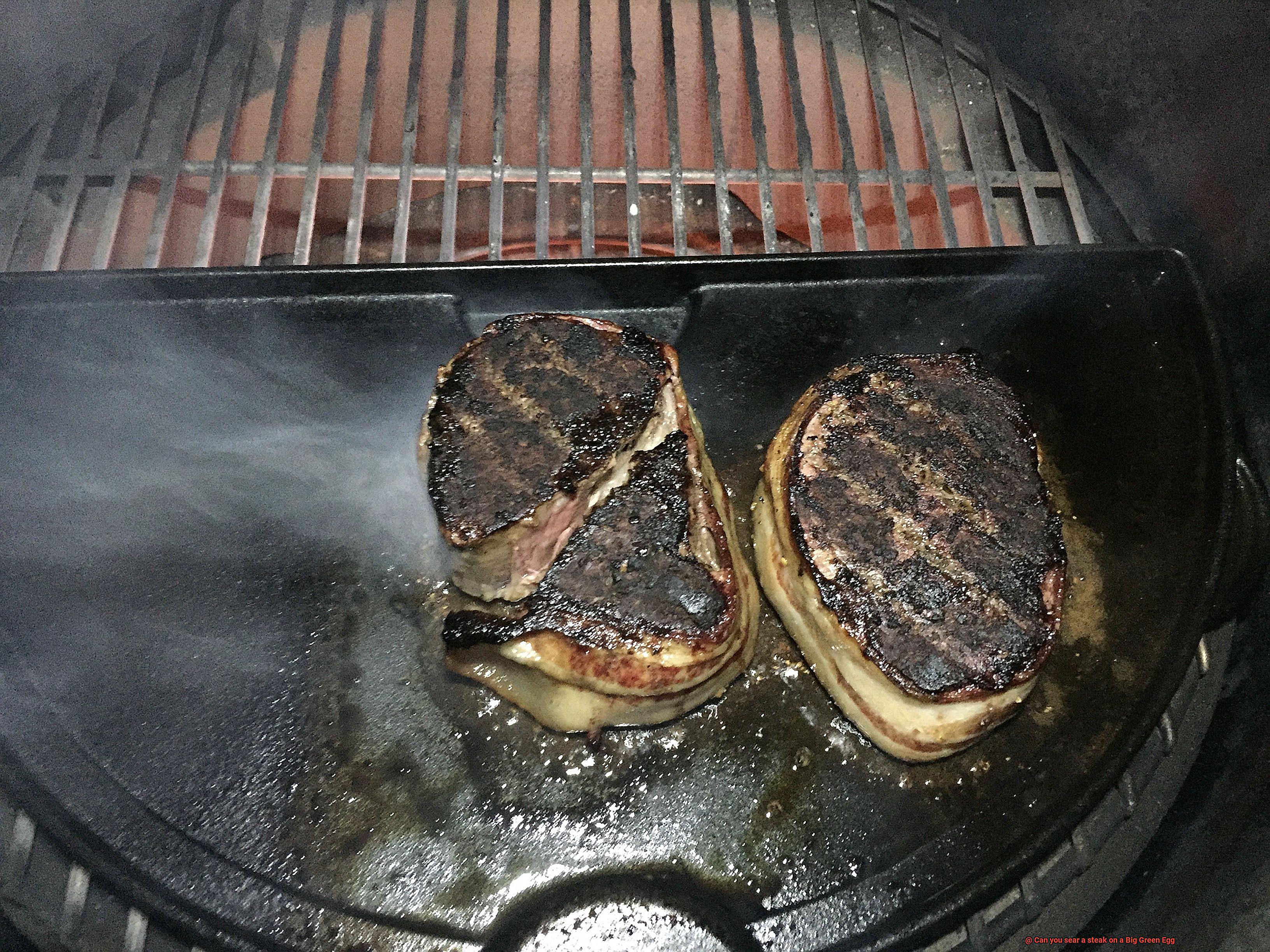Can you sear a steak on a Big Green Egg-2