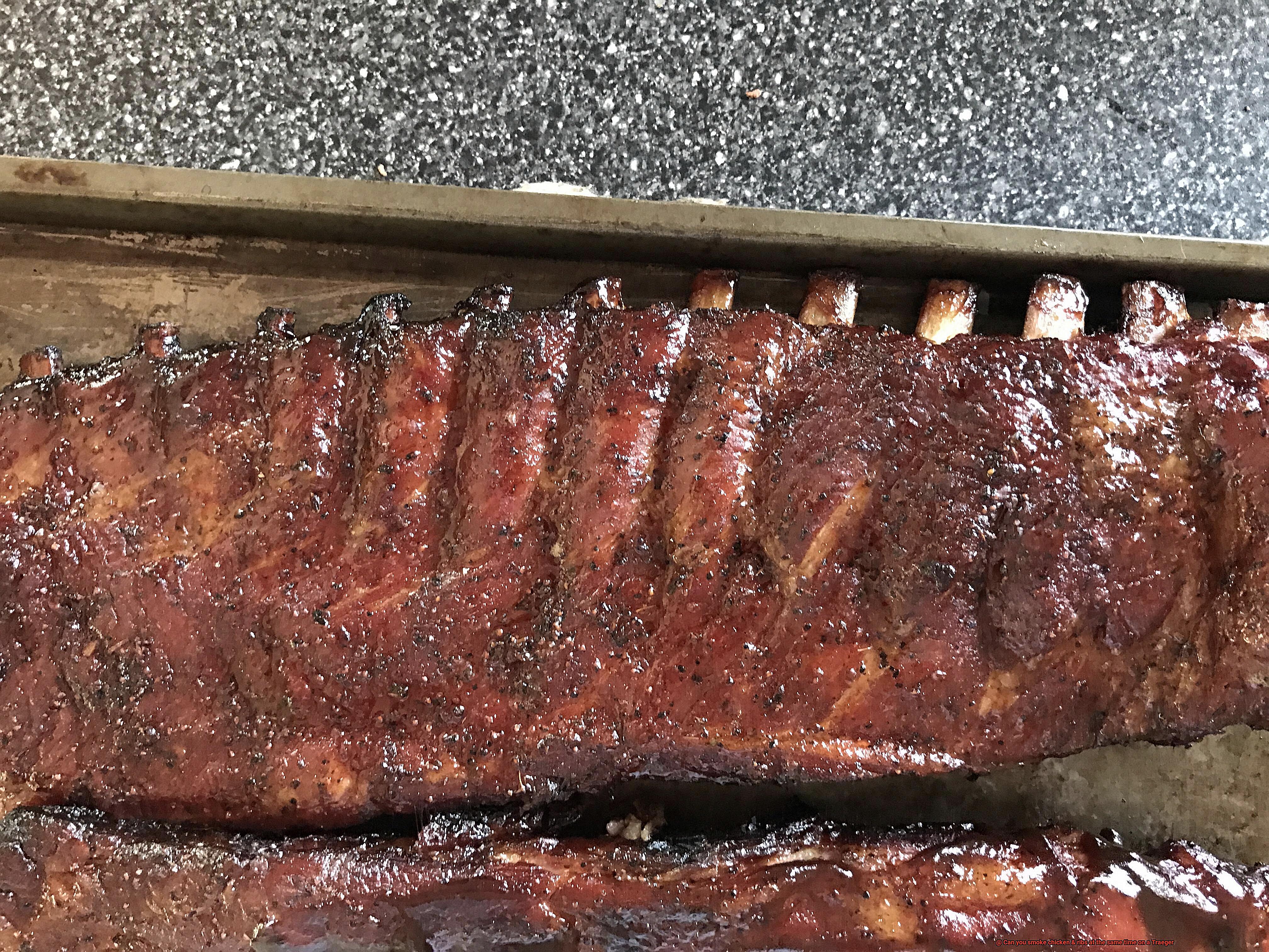Can you smoke chicken & ribs at the same time on a Traeger-3