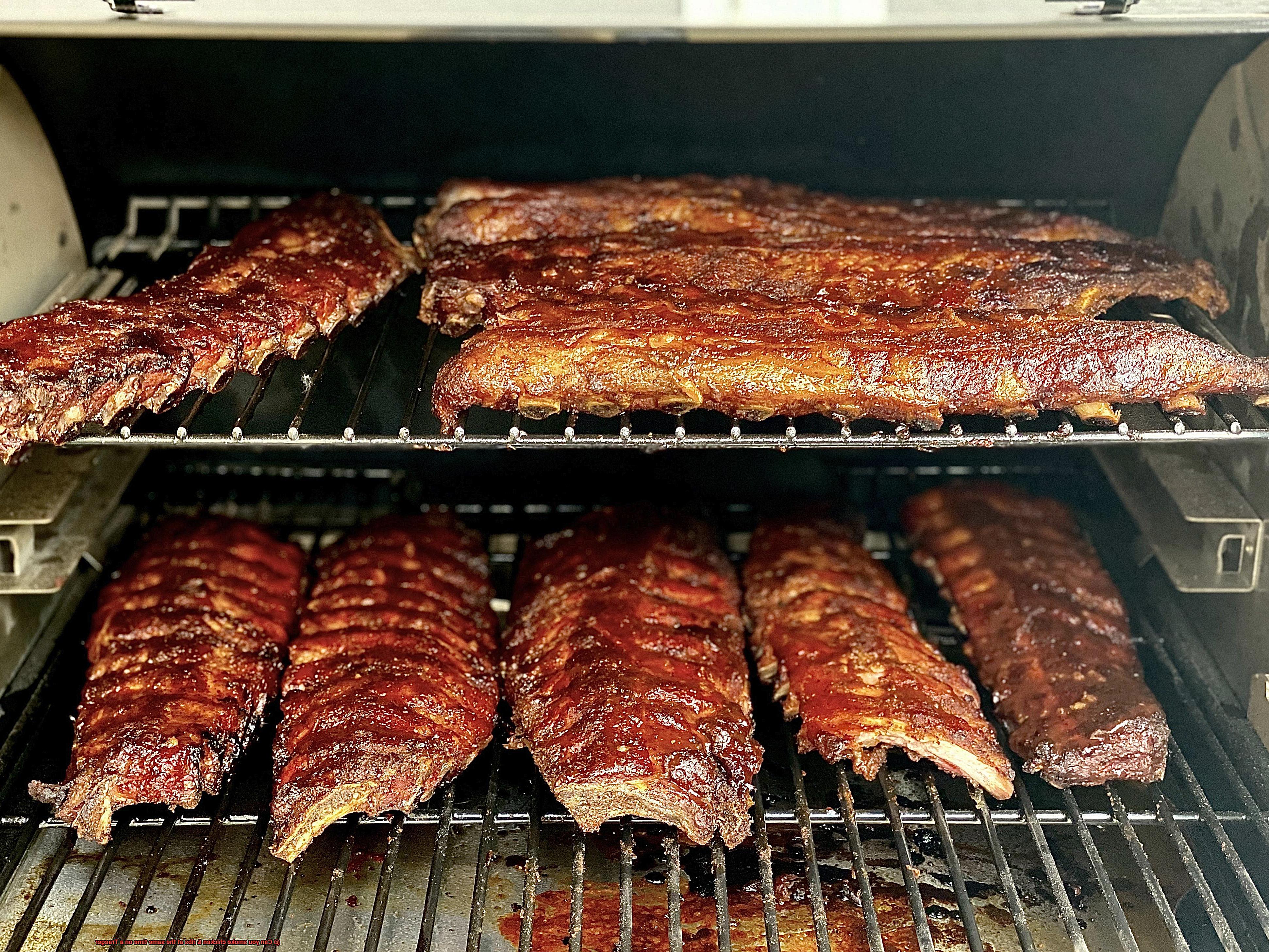 Can you smoke chicken & ribs at the same time on a Traeger-2