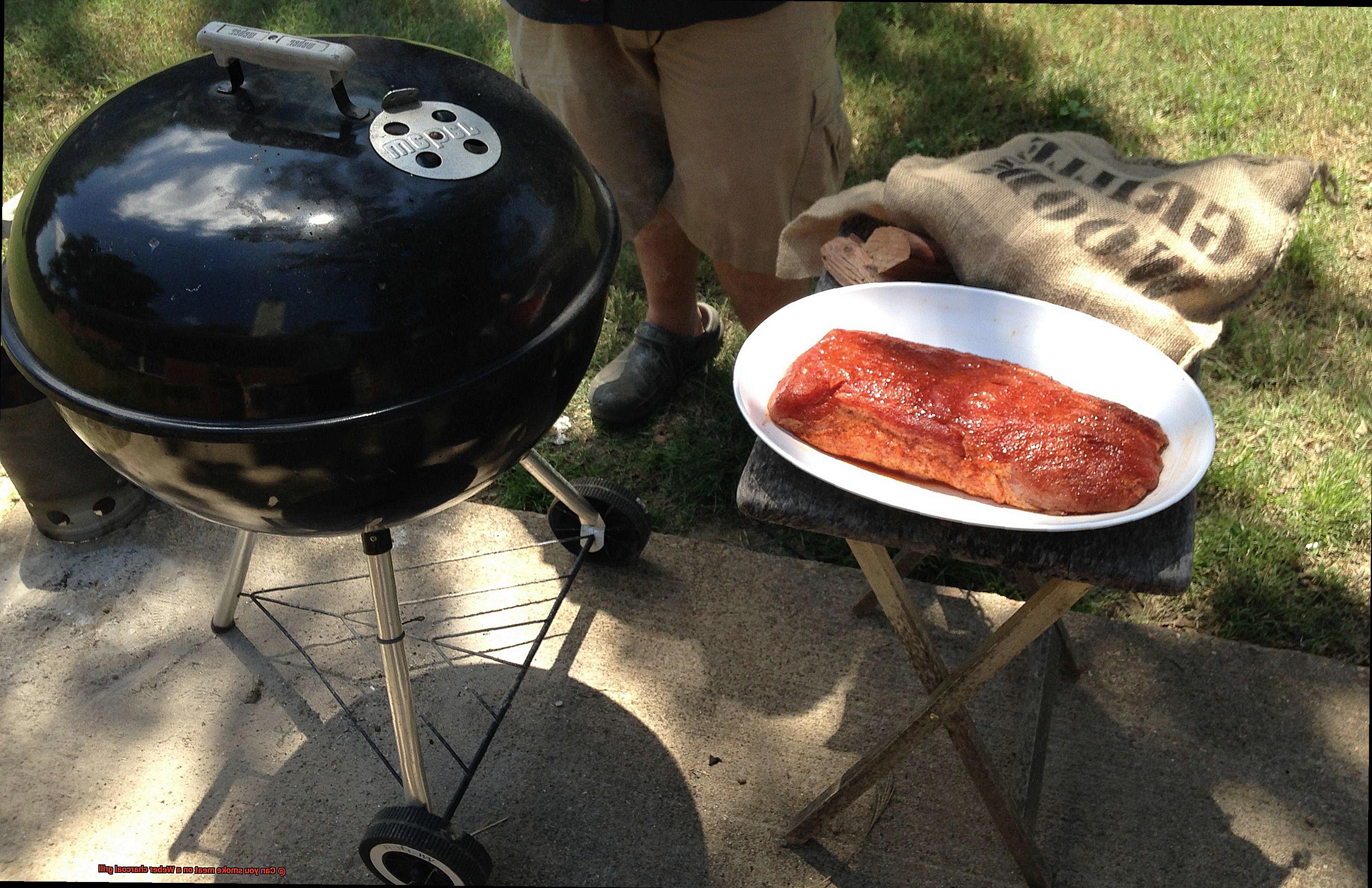 Can you smoke meat on a Weber charcoal grill-9
