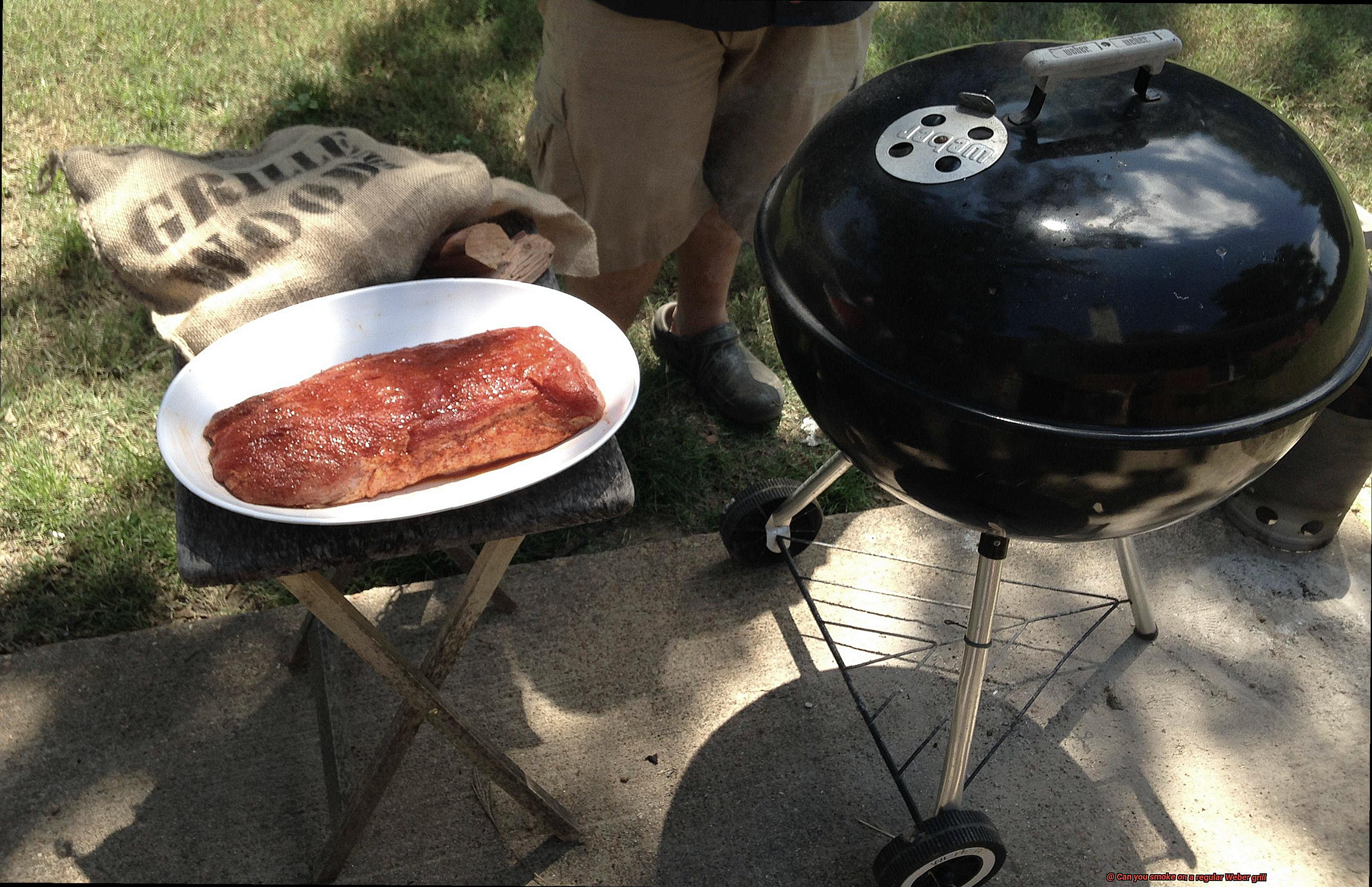 Can you smoke on a regular Weber grill-5