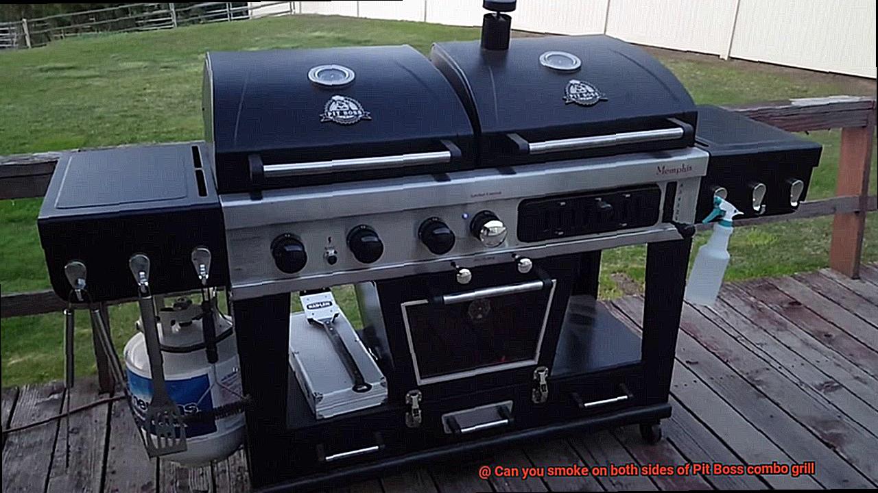 Can you smoke on both sides of Pit Boss combo grill-5