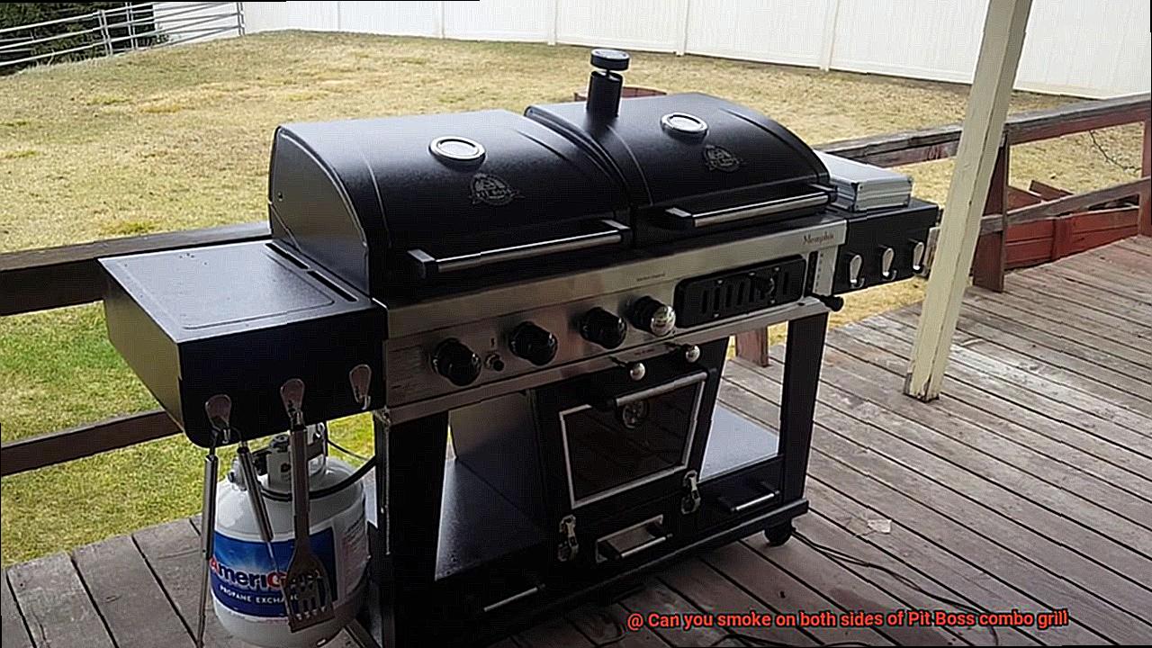Can you smoke on both sides of Pit Boss combo grill-3