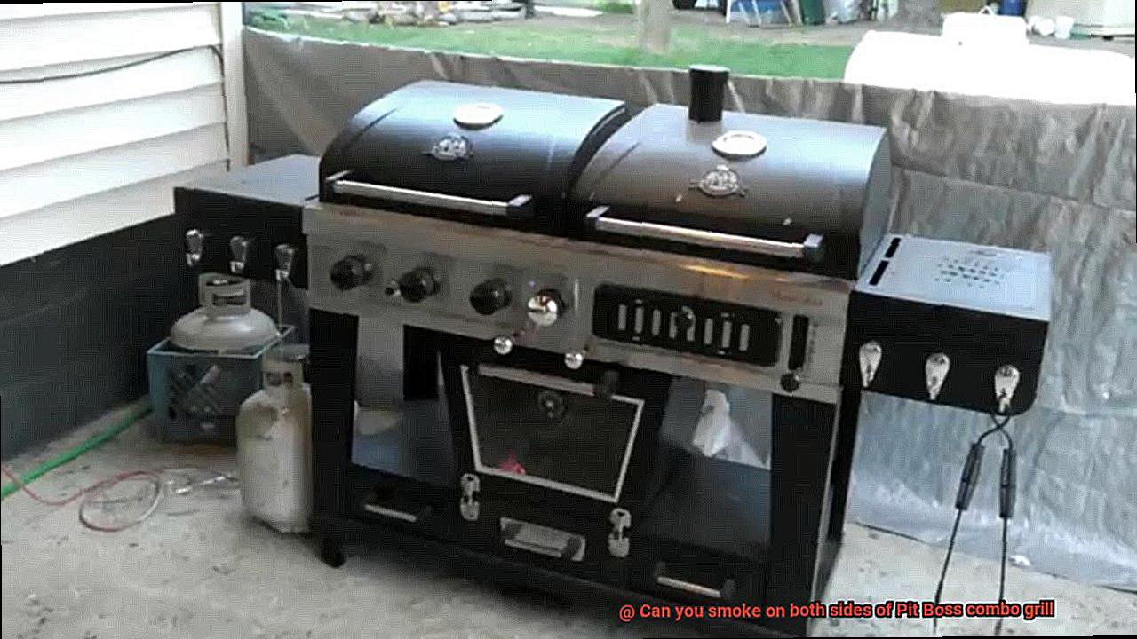 Can you smoke on both sides of Pit Boss combo grill-9