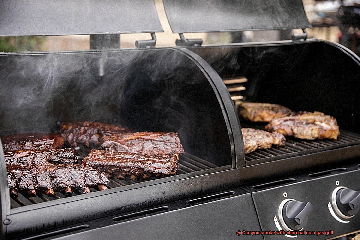 Can you smoke with charcoal on a gas grill-3