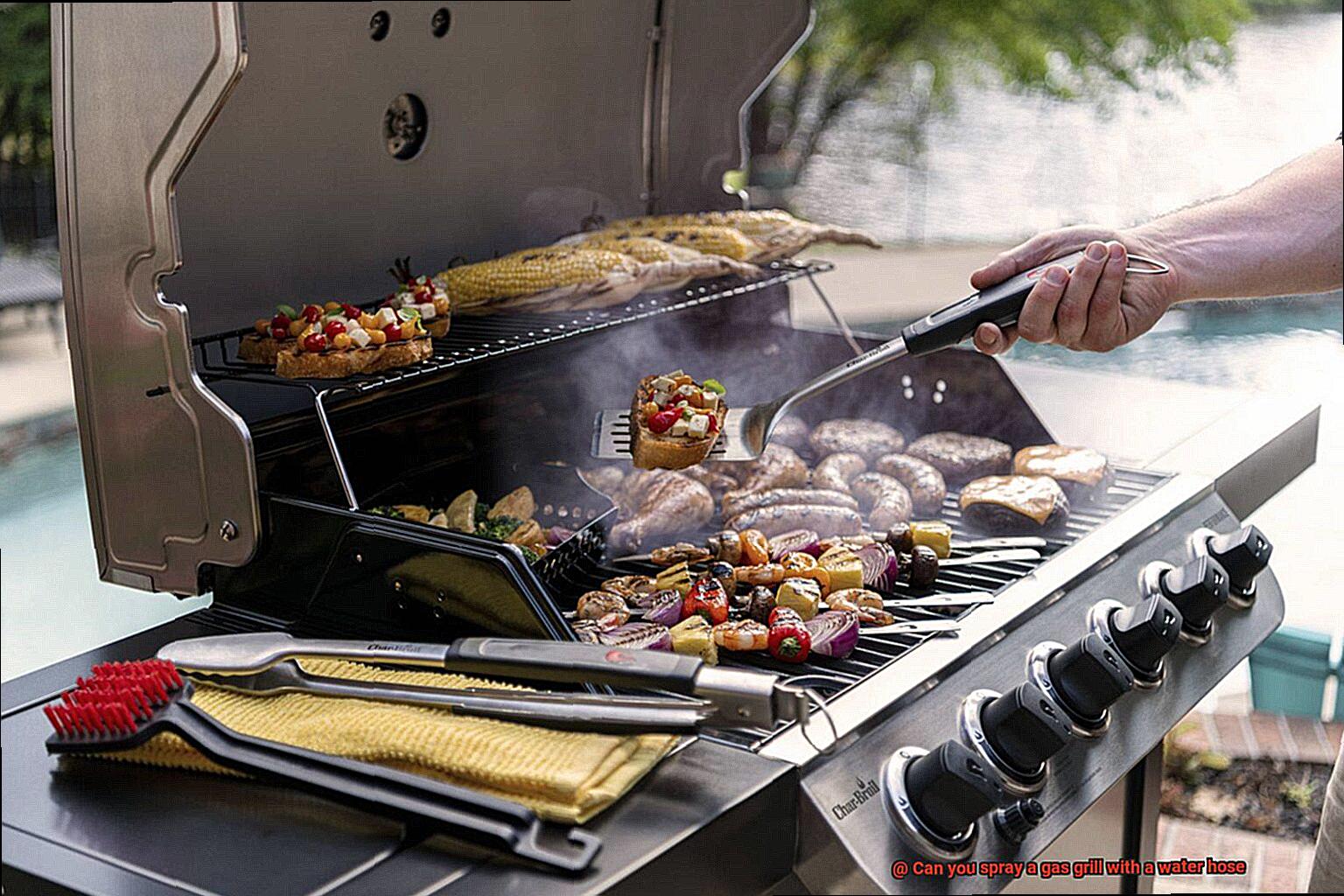 Can you spray a gas grill with a water hose-3